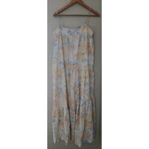 Abercrombie & Fitch Asymmetrical Tiered Linen Dress